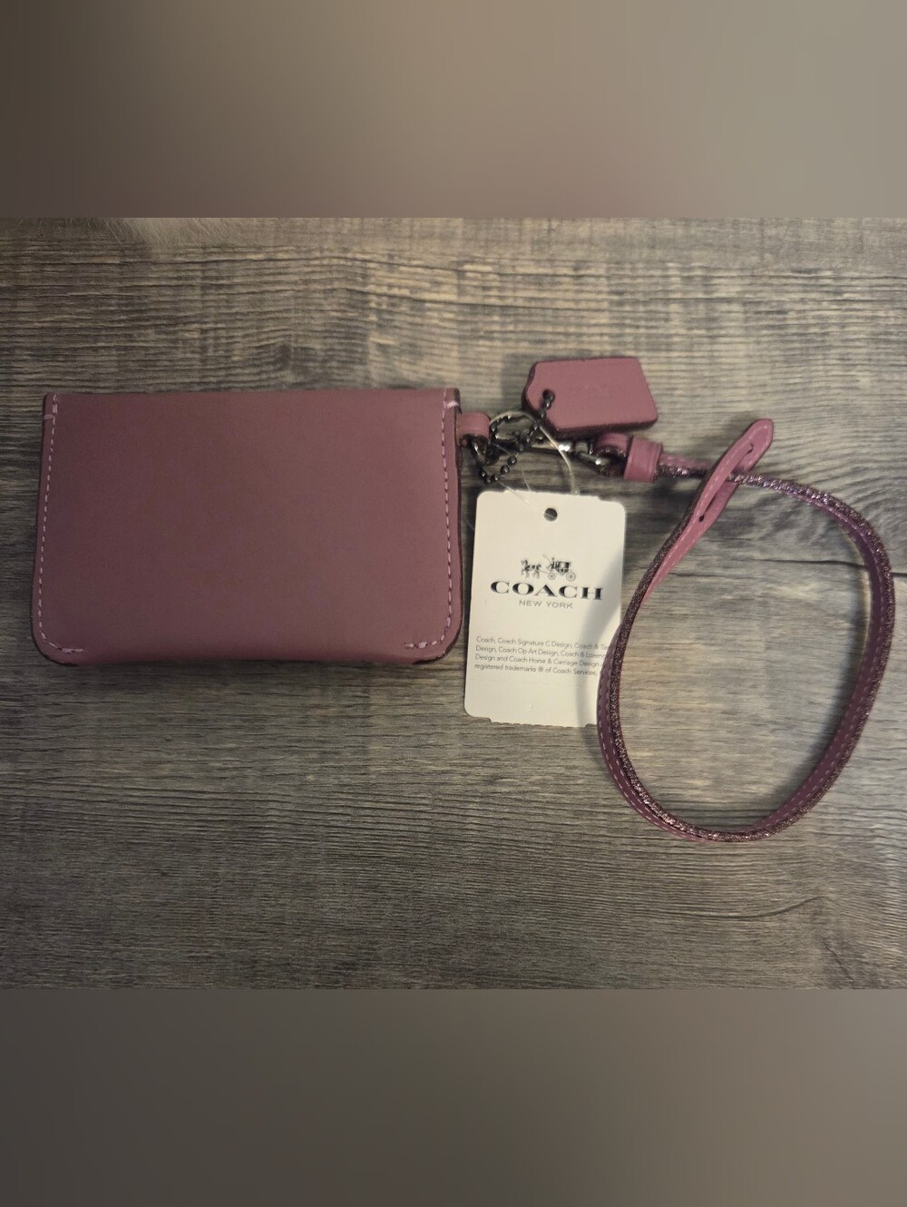 NWT Coach Mauve Leather Mini Card Wallet Case - Picture 2 of 6